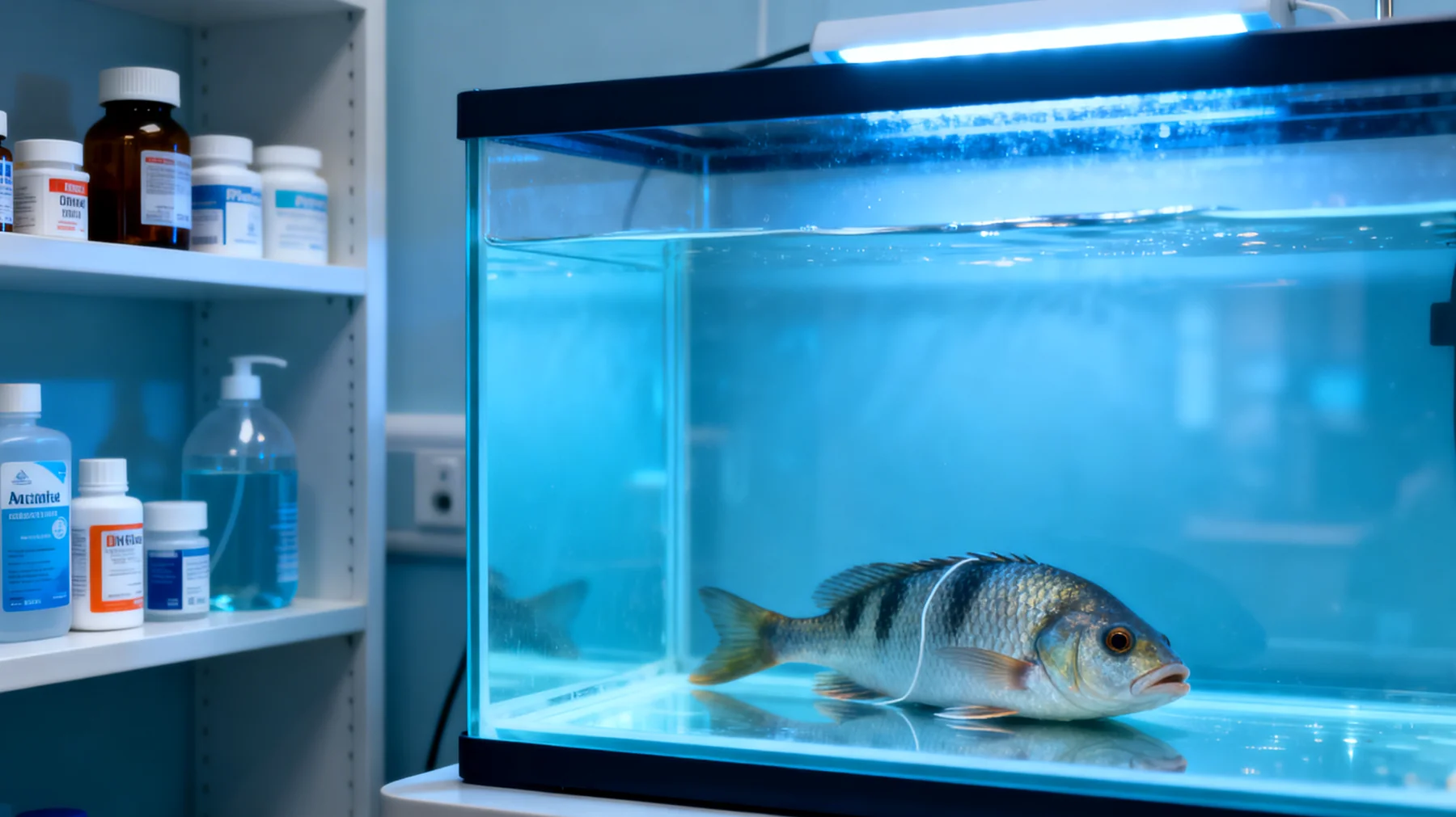 Fische benötigen nach einer medizinischen Behandlung oder Krankheit eine geeignete Pflege und Unterstützung bei der Genesung, wobei spezielle Pflegeprodukte und Zubehör wie Wasseraufbereiter, Medikamente und Quarantänebecken wichtig sind"