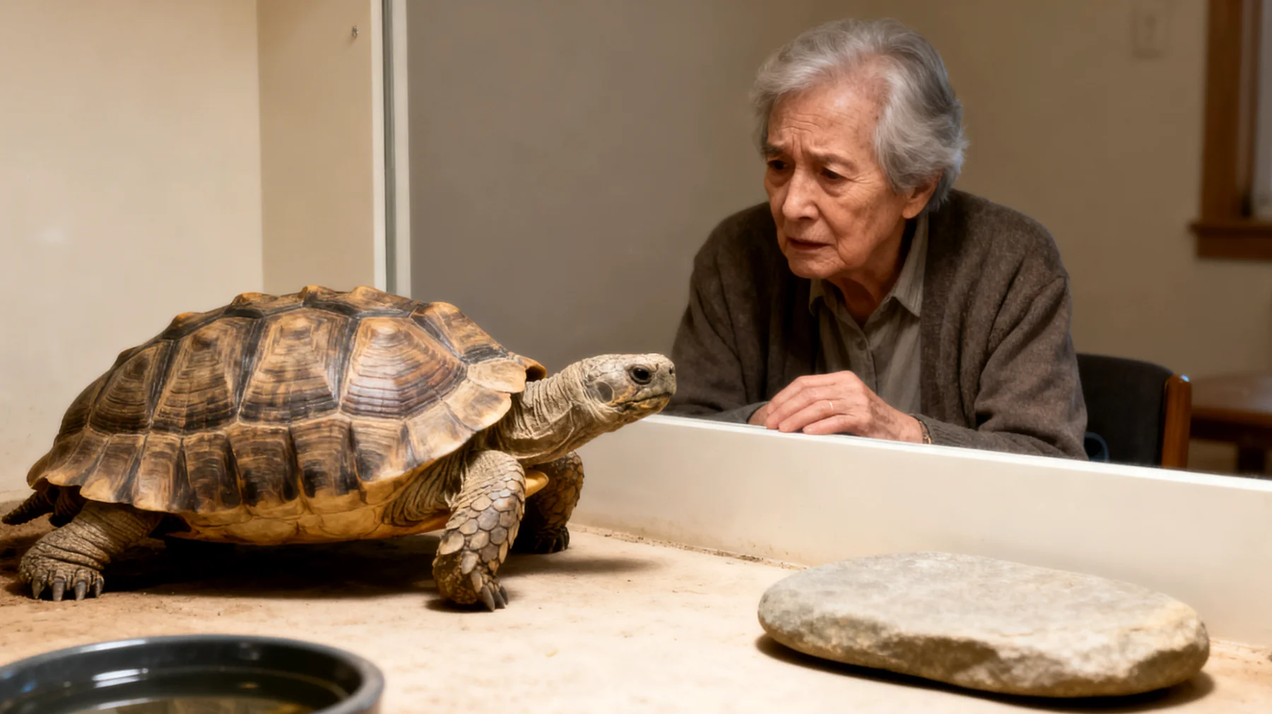 Schildkröten im Seniorenalter zeigen oft verminderte Beweglichkeit und Reaktionsfähigkeit, wodurch traditionelle Trainingsmethoden nicht mehr effektiv sind. Es ist schwierig, altersgerechte Verhaltensübungen zu entwickeln, die ihre kognitiven Fähigkeiten stimulieren ohne sie körperlich zu überfordern."