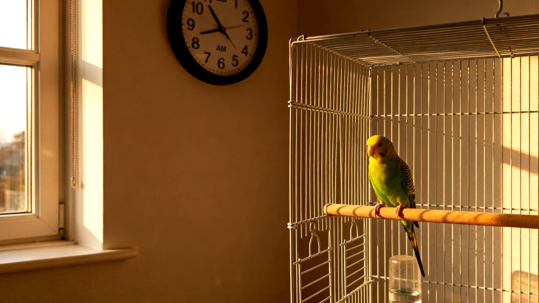 Wellensittiche benötigen eine strukturierte tägliche Routine in der Wohnungshaltung, um ihren natürlichen Biorhythmus zu unterstützen und Verhaltensproblemen vorzubeugen"